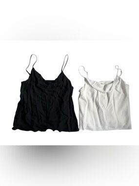 Aritzia by Wilfred Spaghetti Strap Camisole Set in Black and White